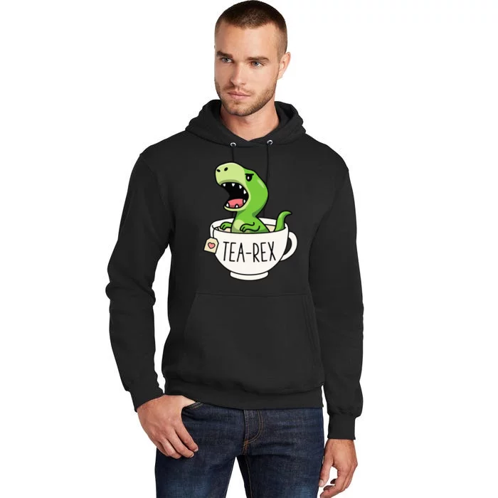 TeaRex Cute TRex Dinosaur Lover Kawaii Funny Dino Pun Tall Hoodie