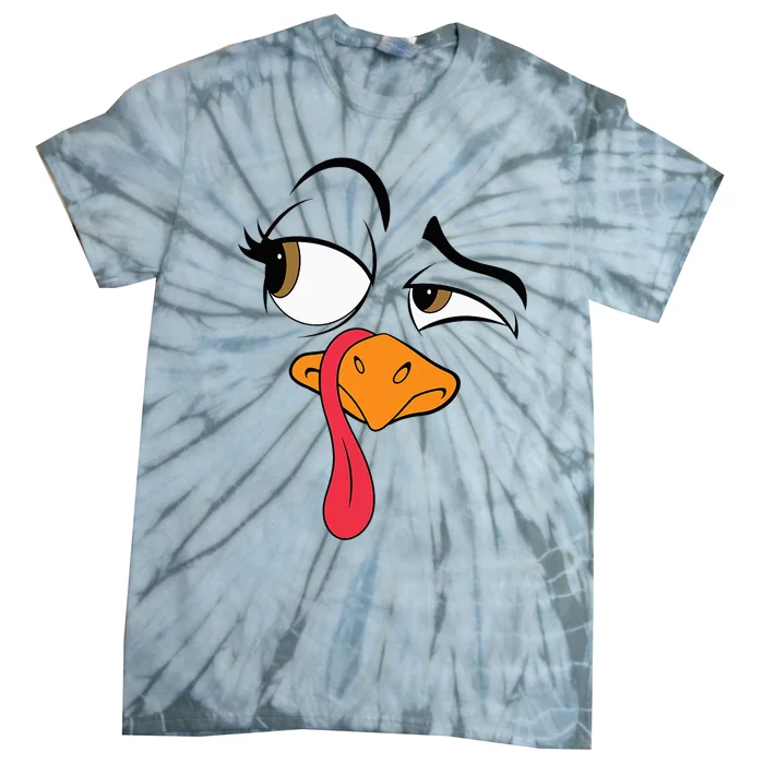 Turkey Cool Turkey Thanksgiving Costume Tie-Dye T-Shirt