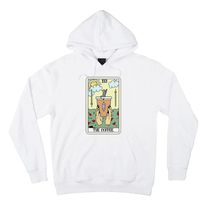 The Coffee Tarot Card Coffee Lover Caffeinated Witchy Hand Hoodie