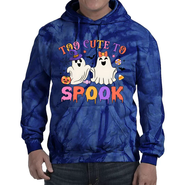 Too Cute To Spook Halloween Tie Dye Hoodie