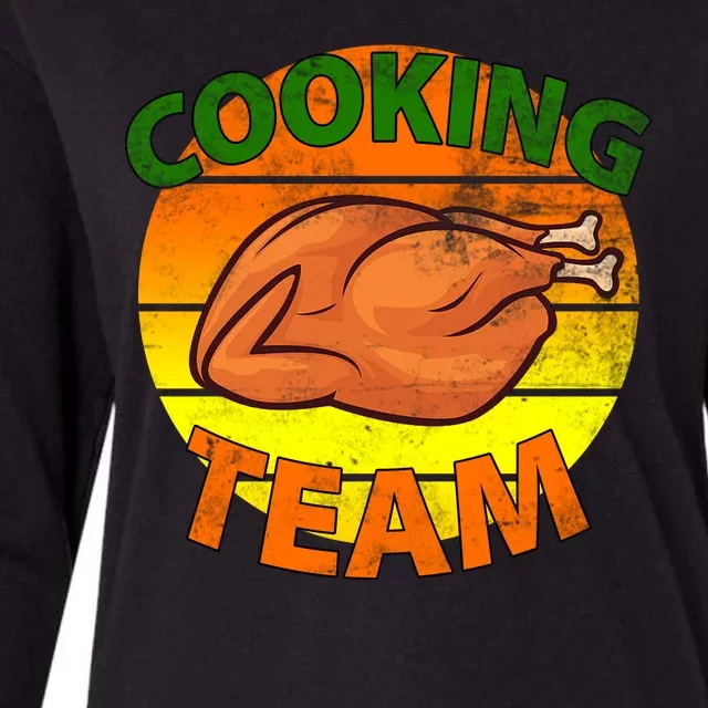 Thanksgiving Cooking Team Family Matching Womens Cotton Relaxed Long Sleeve T-Shirt