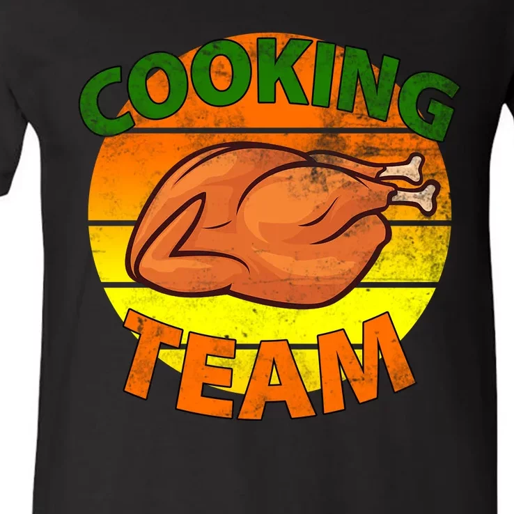 Thanksgiving Cooking Team Family Matching V-Neck T-Shirt