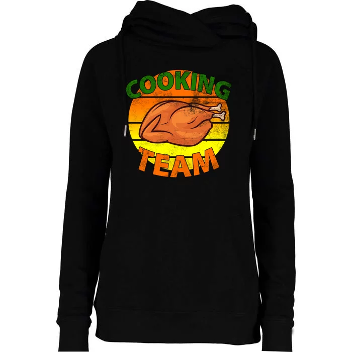 Thanksgiving Cooking Team Family Matching Womens Funnel Neck Pullover Hood