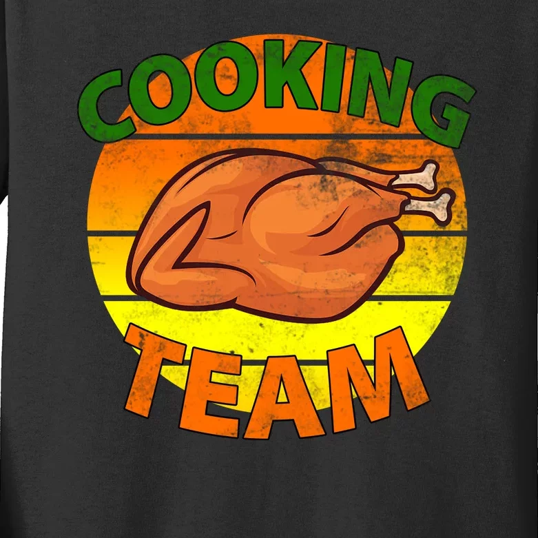 Thanksgiving Cooking Team Family Matching Kids Long Sleeve Shirt