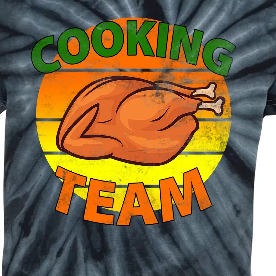 Thanksgiving Cooking Team Family Matching Kids Tie-Dye T-Shirt