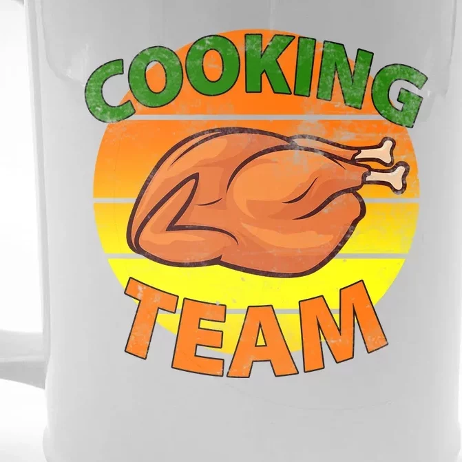 Thanksgiving Cooking Team Family Matching Front & Back Beer Stein