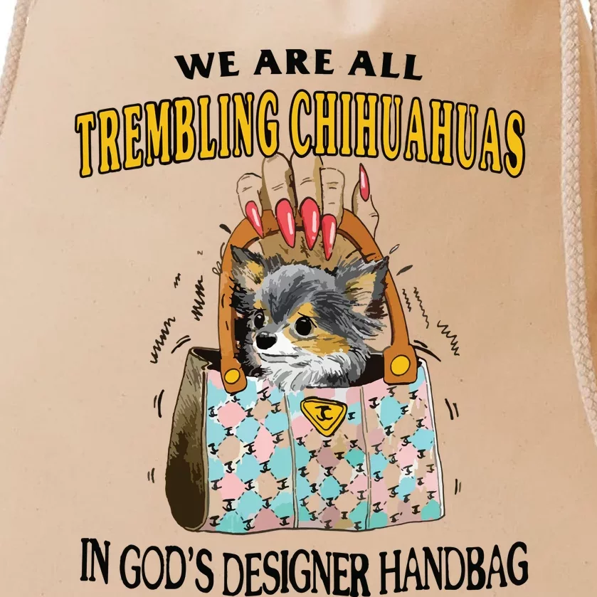 Trembling Chihuahua Drawstring Bag