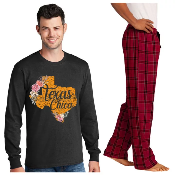 Texas Chica Texan Texas Map Texas Chica Long Sleeve Pajama Set