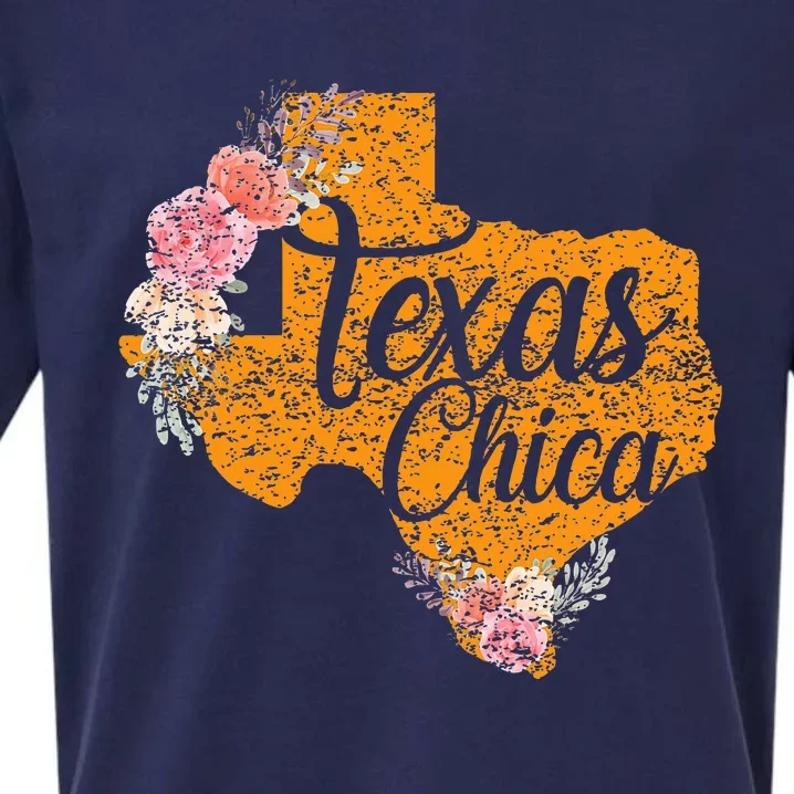 Texas Chica Texan Texas Map Texas Chica Sueded Cloud Jersey T-Shirt