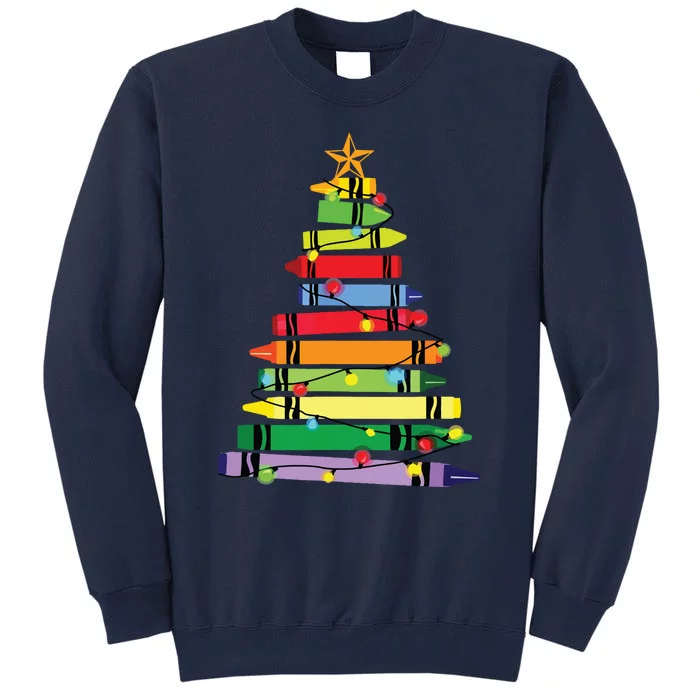 Teacher Christmas Tree Light Gifts Student Tall Sweatshirt