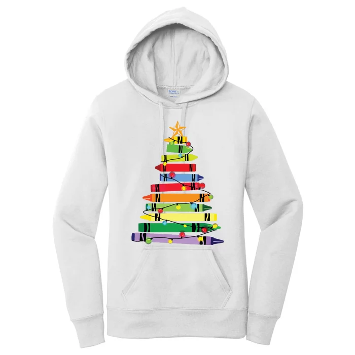 Teacher Christmas Tree Light Gifts Student Women's Pullover Hoodie