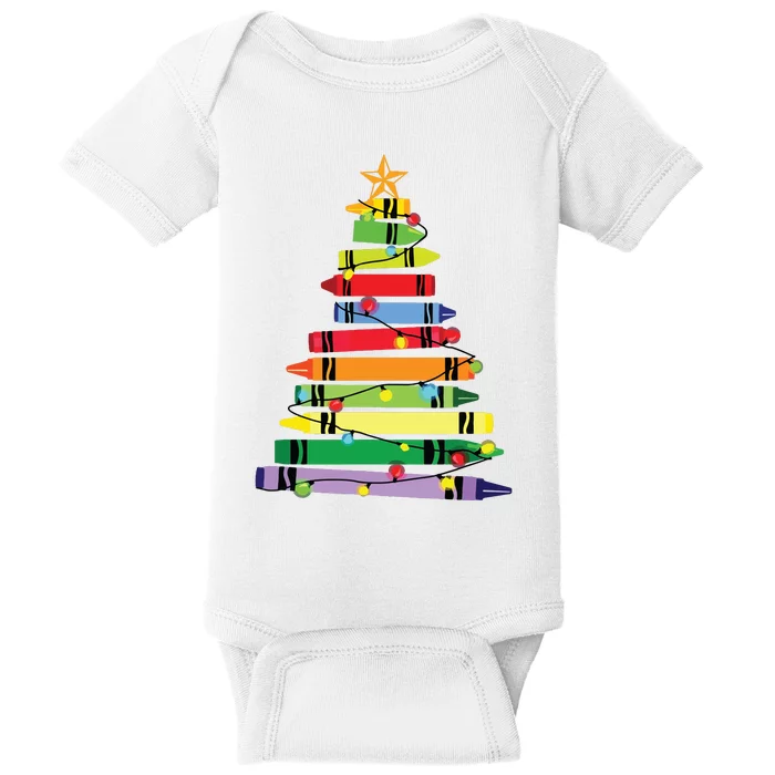 Teacher Christmas Tree Light Gifts Student Baby Bodysuit