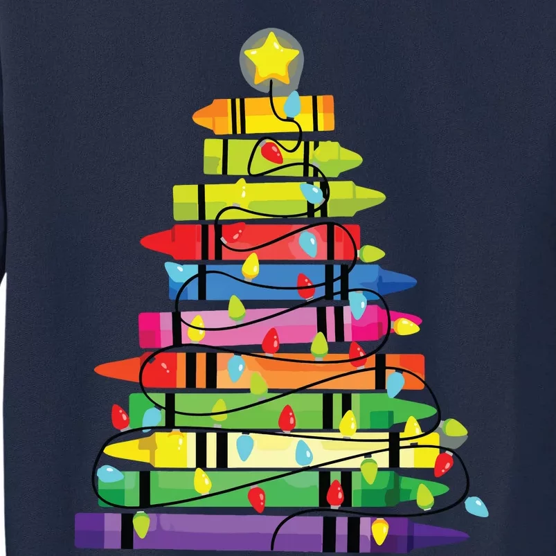 Teacher Christmas Tree Lights Student School Xmas Tall Sweatshirt