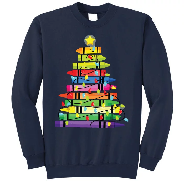 Teacher Christmas Tree Lights Student School Xmas Tall Sweatshirt