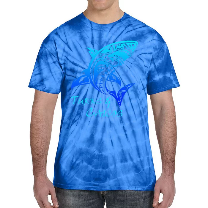 Turks & Caicos Tribal Shark Polynesian Tattoo Style Tie-Dye T-Shirt