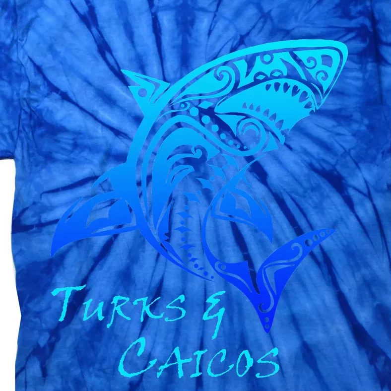 Turks & Caicos Tribal Shark Polynesian Tattoo Style Tie-Dye T-Shirt