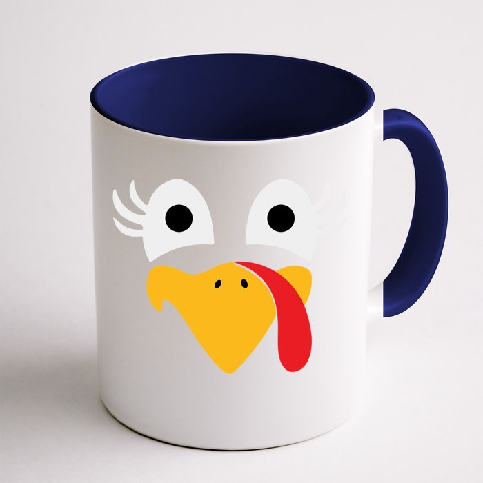 Thanksgiving Costume Turkey Face Funny Gift Front & Back Coffee Mug