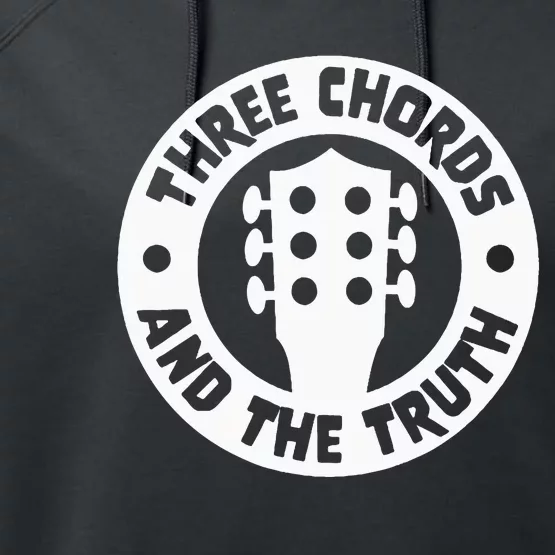 Three Chords & The Truth Country Folk Music Acoustic Guitar Performance Fleece Hoodie