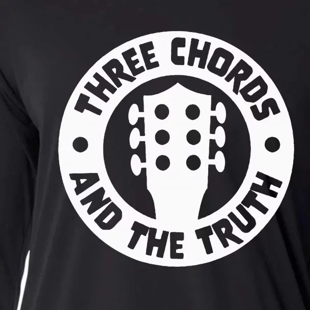 Three Chords & The Truth Country Folk Music Acoustic Guitar Cooling Performance Long Sleeve Crew