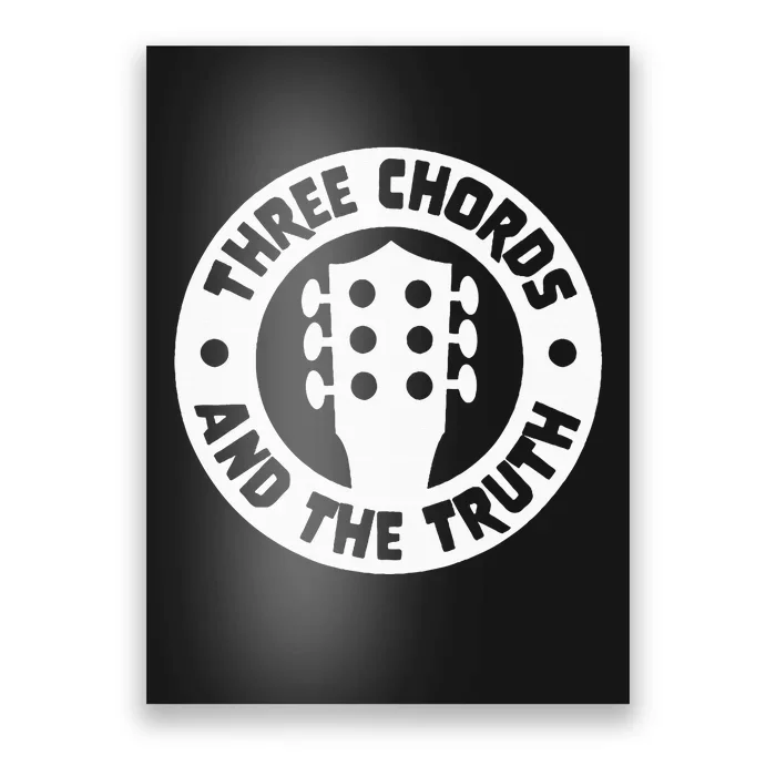 Three Chords & The Truth Country Folk Music Acoustic Guitar Poster