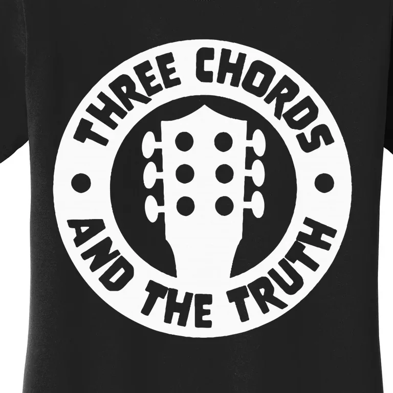 Three Chords & The Truth Country Folk Music Acoustic Guitar Women's T-Shirt