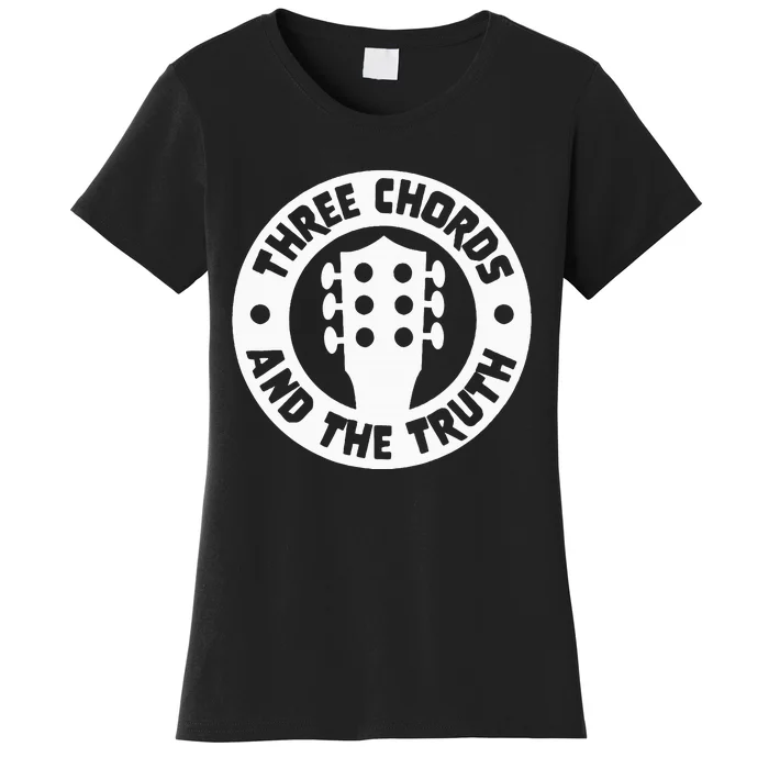 Three Chords & The Truth Country Folk Music Acoustic Guitar Women's T-Shirt