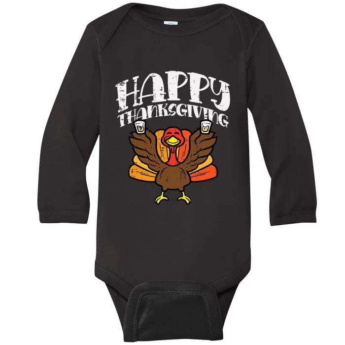 Thanksgiving Celebration Turkey Party Fun Baby Long Sleeve Bodysuit