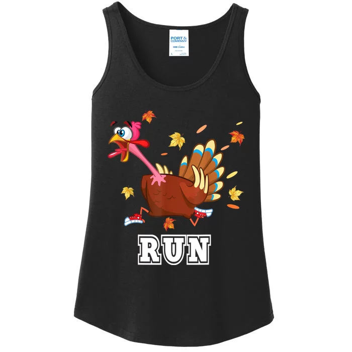 Thanksgiving Costume Turkey Run Running Turkey Trot Ladies Essential Tank