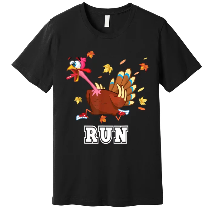 Thanksgiving Costume Turkey Run Running Turkey Trot Premium T-Shirt