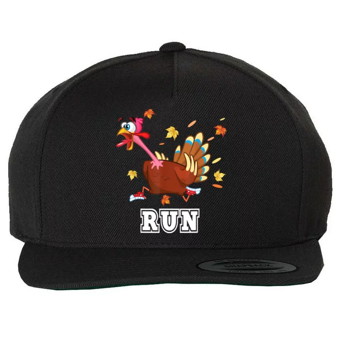 Thanksgiving Costume Turkey Run Running Turkey Trot Wool Snapback Cap