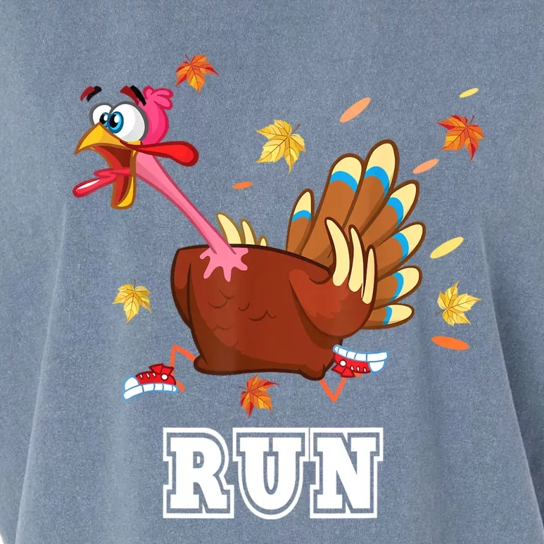 Thanksgiving Costume Turkey Run Running Turkey Trot Garment-Dyed Women's Muscle Tee