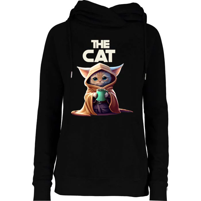 The Cat Womens Funnel Neck Pullover Hood