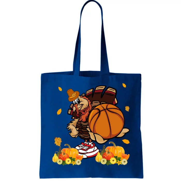 Thanksgiving Cool Turkey Playing Basketball Player Lover Gift Tote Bag