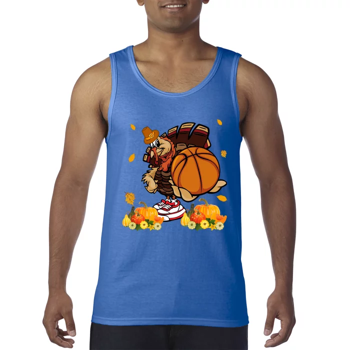 Thanksgiving Cool Turkey Playing Basketball Player Lover Gift Tank Top