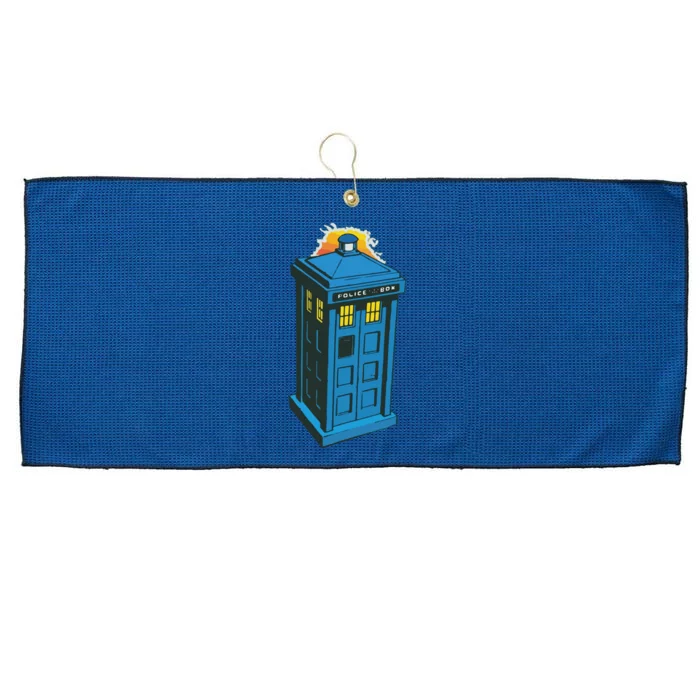 Tardis Comic Large Microfiber Waffle Golf Towel