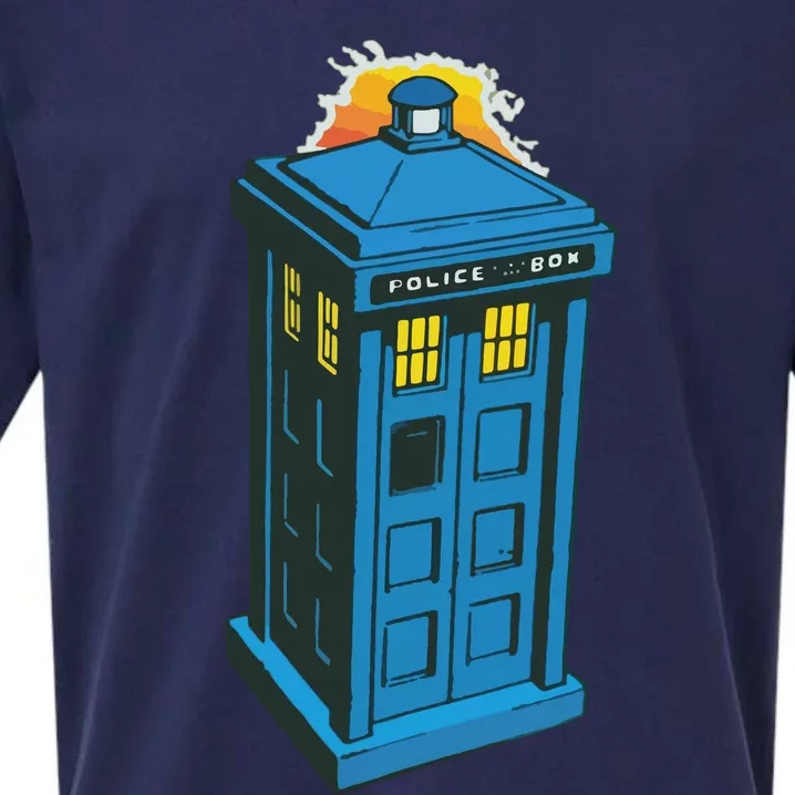 Tardis Comic Sueded Cloud Jersey T-Shirt