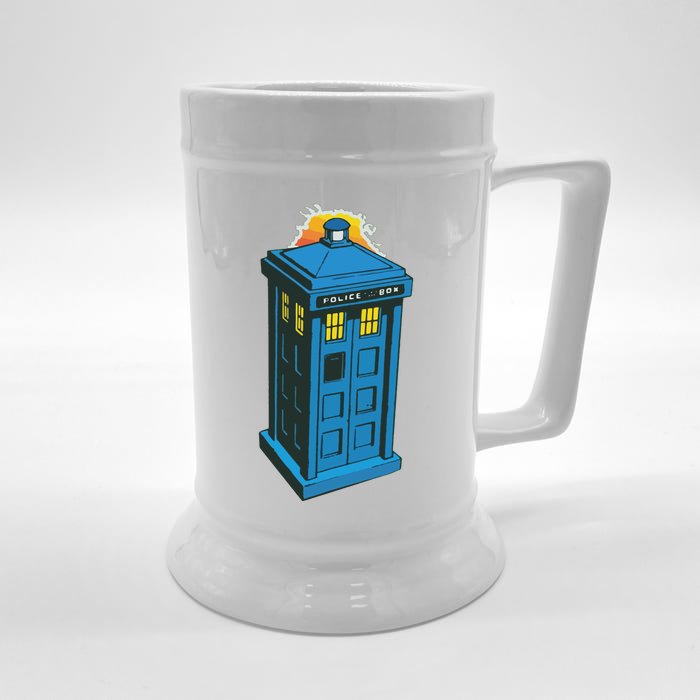 Tardis Comic Front & Back Beer Stein