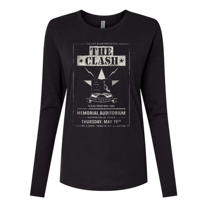 The C.L.A.S.H. Texas Wichita Falls Womens Cotton Relaxed Long Sleeve T-Shirt