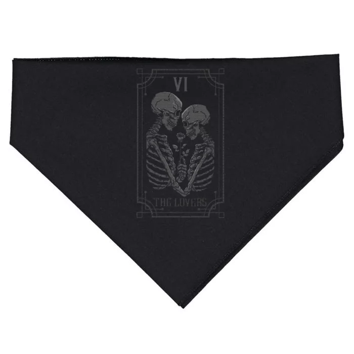 Tarot Card The Lovers Skeleton Goth Halloween Witch USA-Made Doggie Bandana