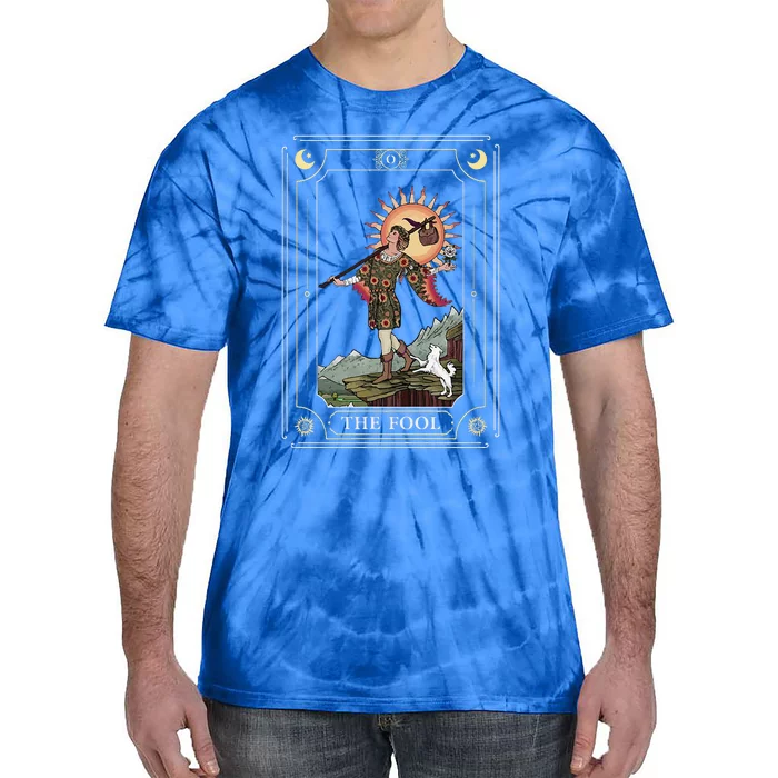 Tarot Card The Fool Witchy Vintage Halloween Themed Tie-Dye T-Shirt