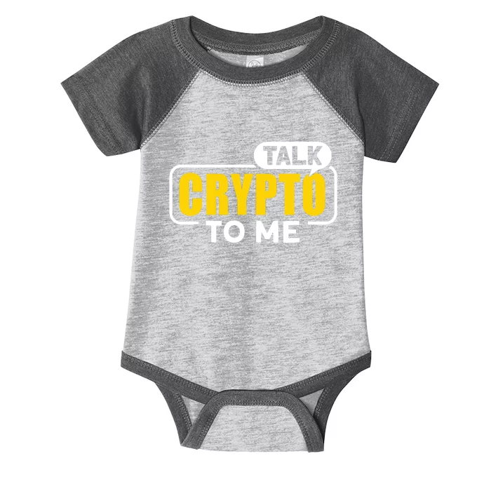 Talk Cypto To Me Infant Baby Jersey Bodysuit