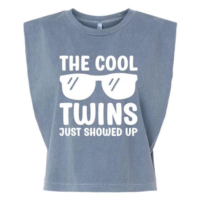 The Cool Twins Just Showed Up Funny Twin Twinning Matching Garment-Dyed Women's Muscle Tee