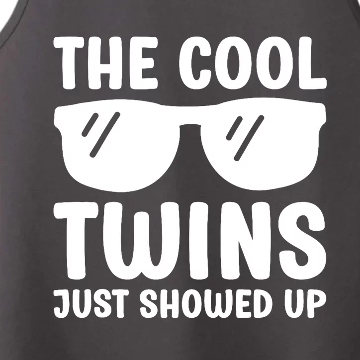 The Cool Twins Just Showed Up Funny Twin Twinning Matching Performance Tank