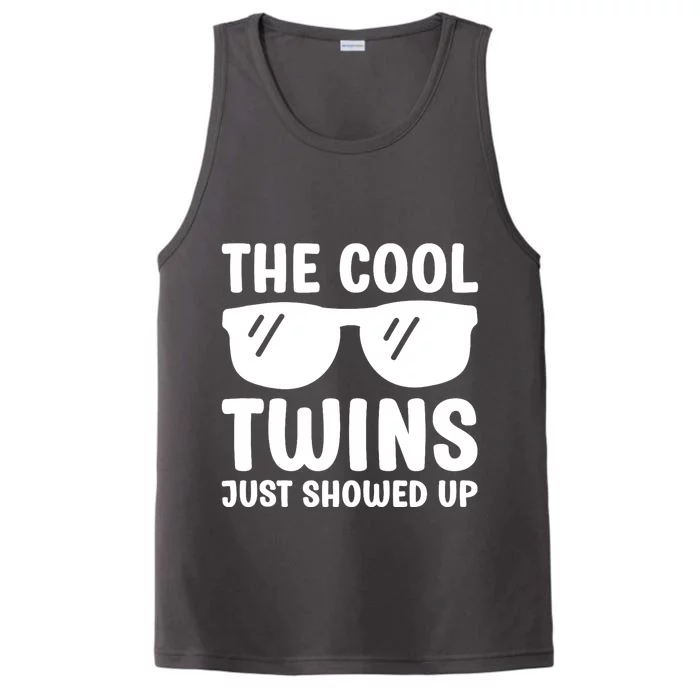 The Cool Twins Just Showed Up Funny Twin Twinning Matching Performance Tank