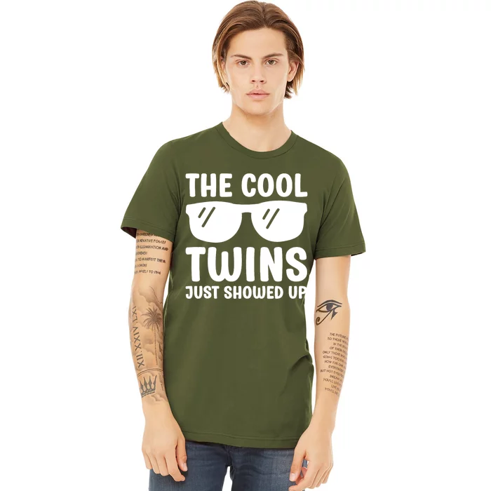 The Cool Twins Just Showed Up Funny Twin Twinning Matching Premium T-Shirt