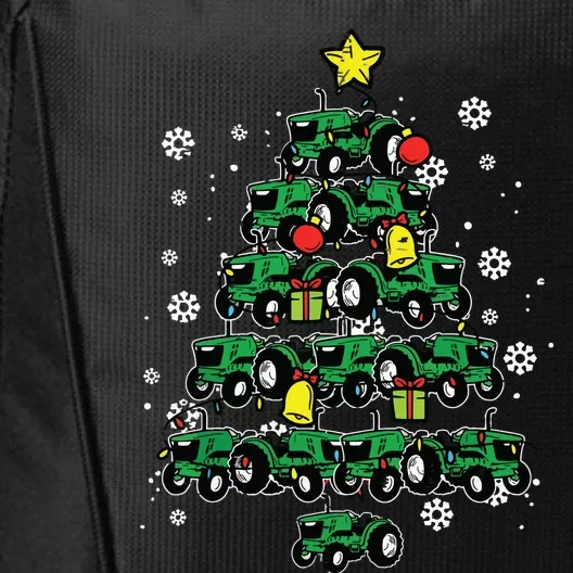 Tractor Christmas Tree Xmas Farmer Women City Backpack