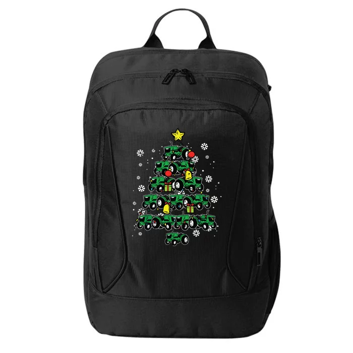 Tractor Christmas Tree Xmas Farmer Women City Backpack