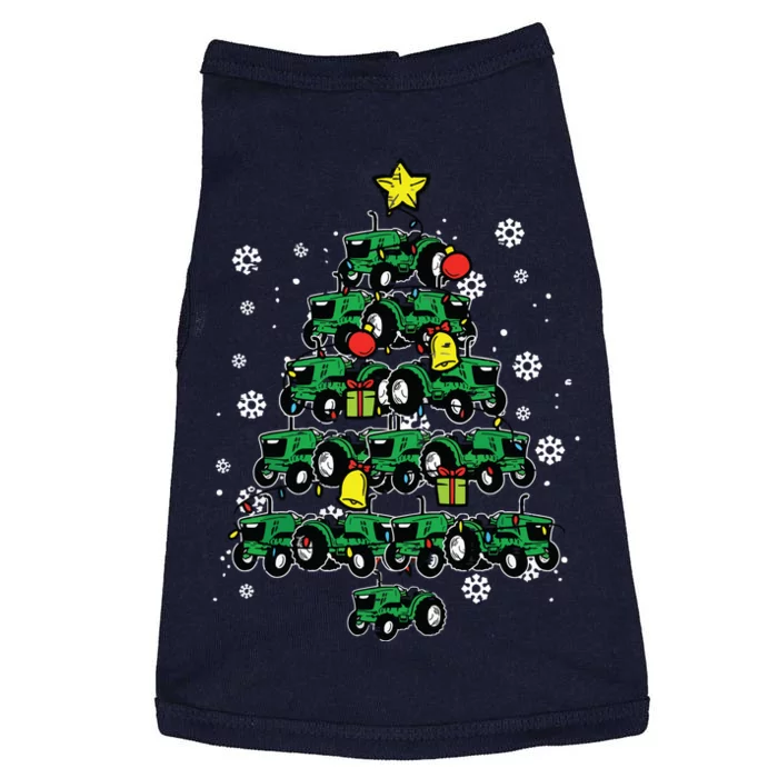 Tractor Christmas Tree Xmas Farmer Women Doggie Tank