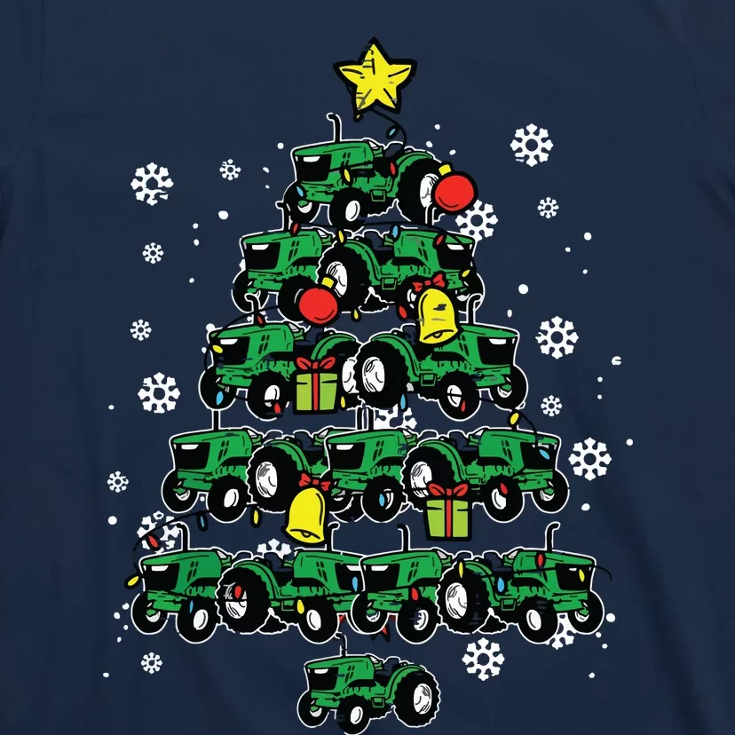 Tractor Christmas Tree Xmas Farmer Women T-Shirt