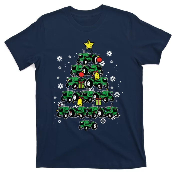 Tractor Christmas Tree Xmas Farmer Women T-Shirt